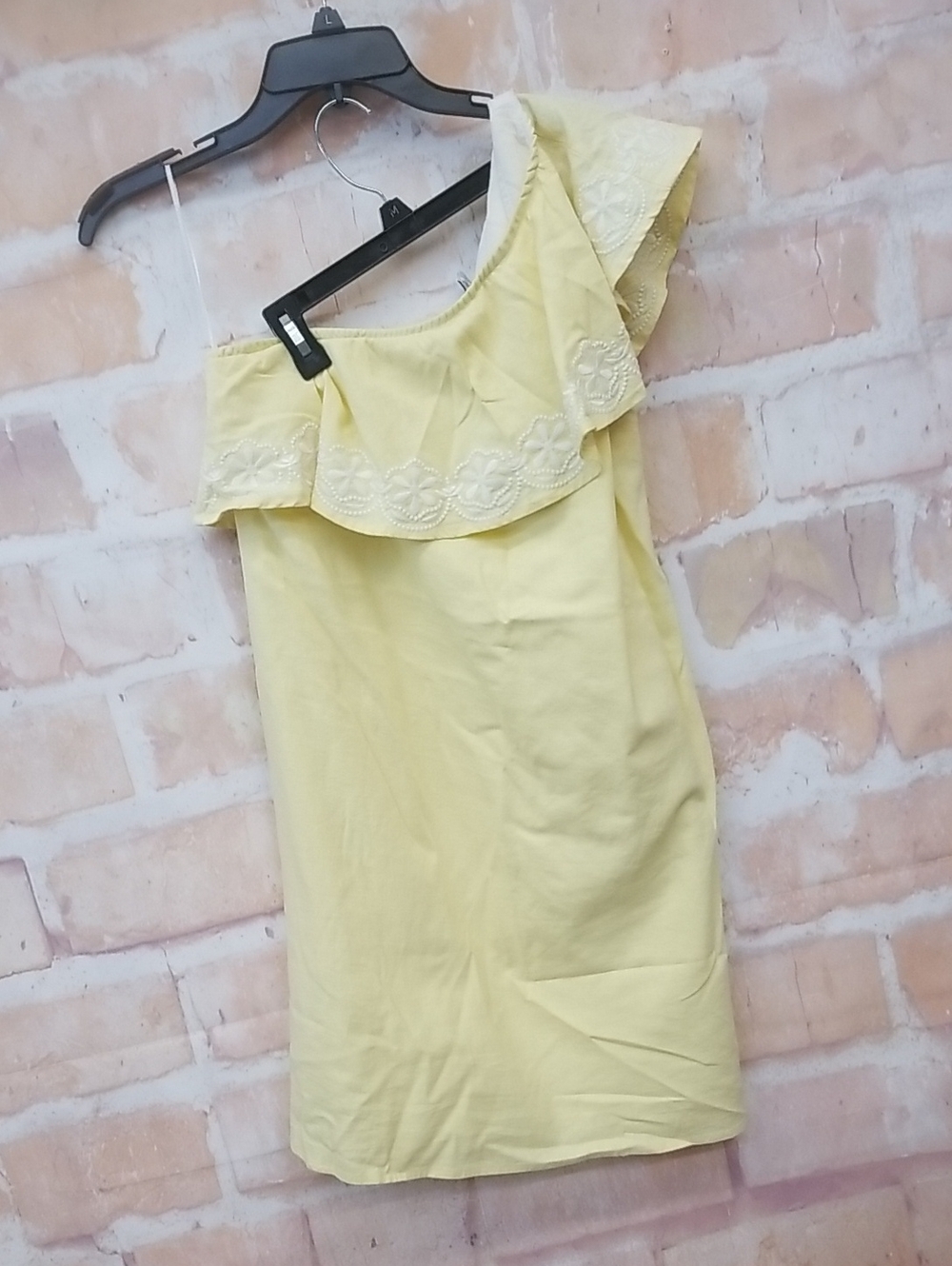 Sloane Ranger Yellow Off-Shoulder Ruffle Dress
